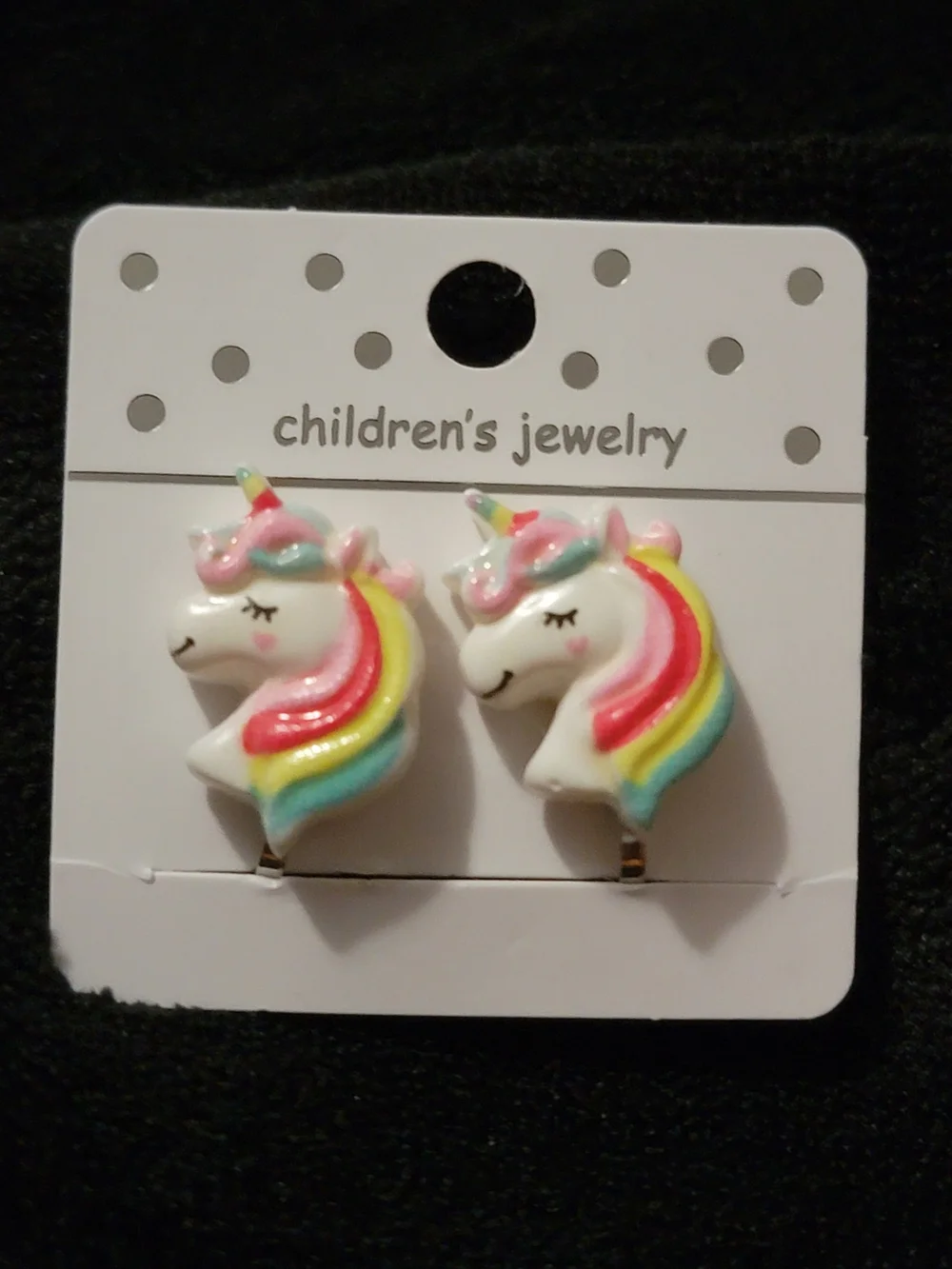 Cute Rainbow Unicorn Clip-On Earrings